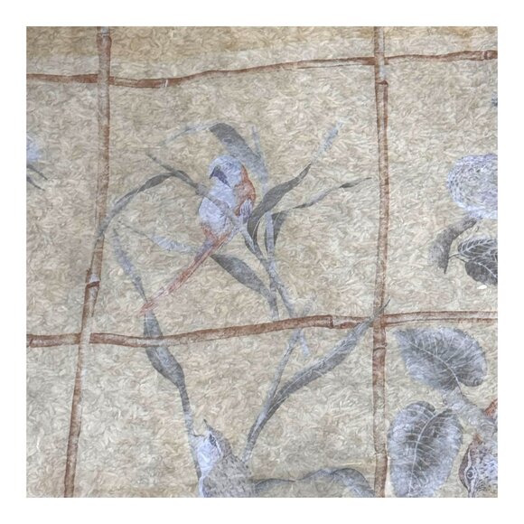 Mantero Collection Audubon Muted Bird Print Silk Scarf 33" Square Made In Italy - Picture 8 of 10